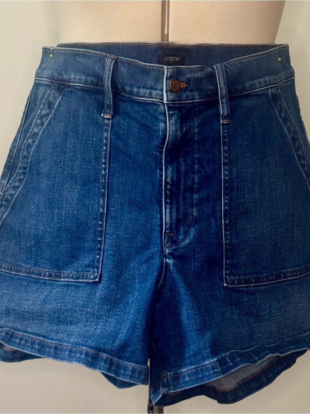 J. Crew Indigo Patch-Pocket Denim Shorts